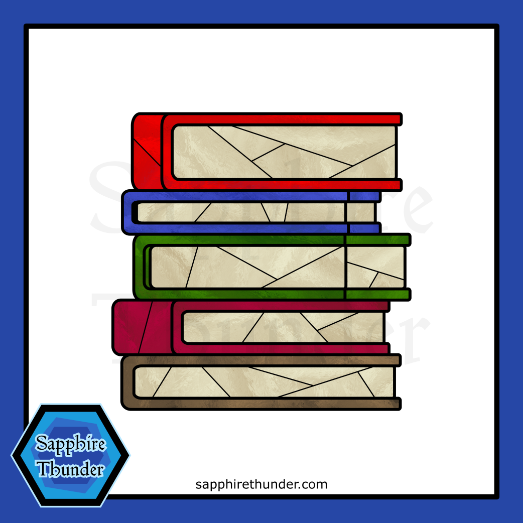 Stained Glass Books Sticker