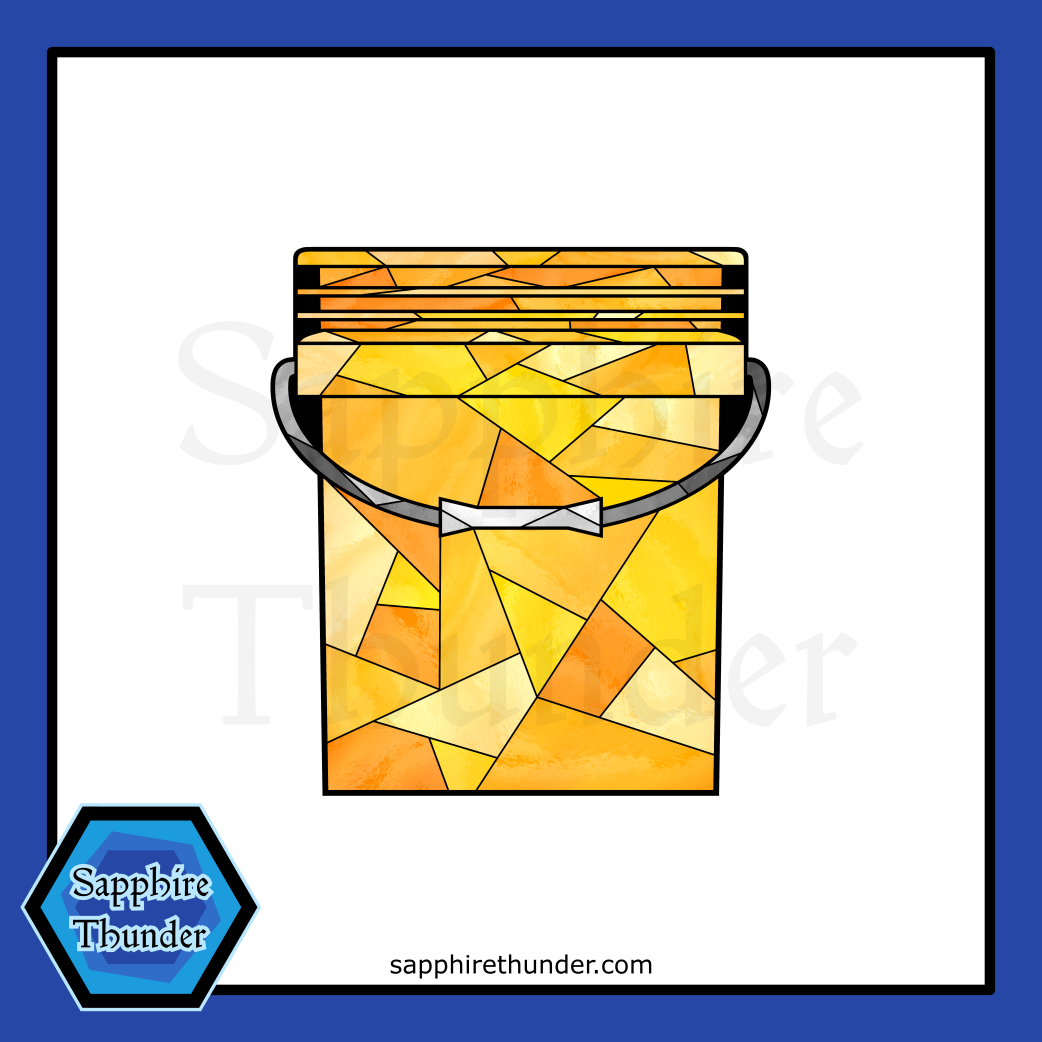 Stained Glass Bucket Sticker